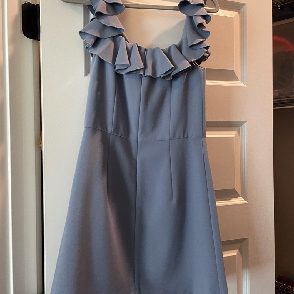 French Connection Blue Off-Shoulder Dress - Picture 4 of 4